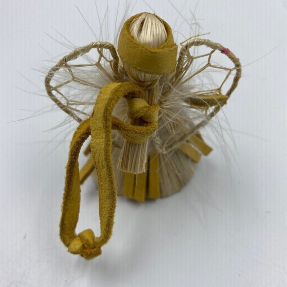 Mini Corn Husk Angel Ornament Miniature 2" - Picture 5 of 8